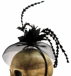 One Hundred 80 Degrees Halloween Delilah's Feather Fascinator