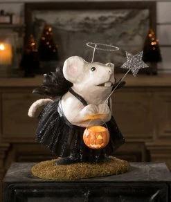 Bethany Lowe Halloween Pixie Mouse, Paper Mache