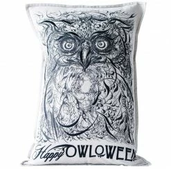 Creative Co-Op Happy Halloween Owl Pillow Pillows