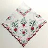 TheHolidayBarn.com Valentine's Day Hearts And Lilies Handkerchief Reproduction