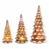 Raz Holiday Spice Glass Trees With Lights New!
