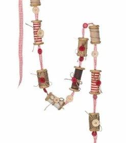 Sullivans Homespun Christmas Spool Garland