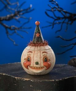 Bethany Lowe Jackie White-O-Ween Pumpkin Jar New!