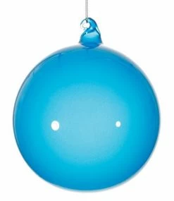 Winward Jim Marvin Ornaments Jim Marvin Aegean Sea Blue Bubblegum Glass Ornaments