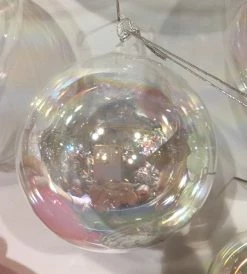 Winward Jim Marvin Clear Iridescent Glass Ornaments