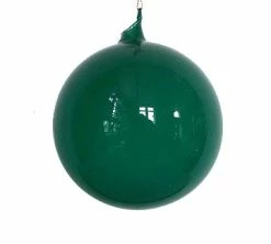 TheHolidayBarn.com Jim Marvin Emerald Green Bubblegum Glass Ornaments New!