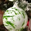 Winward Jim Marvin Green Mint Carly Glass Ball Ornaments New! 2 Winward Jim Marvin Green Mint Carly Glass Ball Ornaments New!