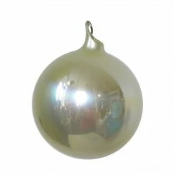 Winward Jim Marvin Linen Cream Pearl Glass Ball Ornaments