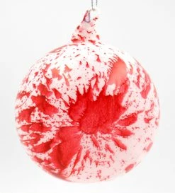 Winward New! Jim Marvin Peppermint Bark Glass Ball Ornaments