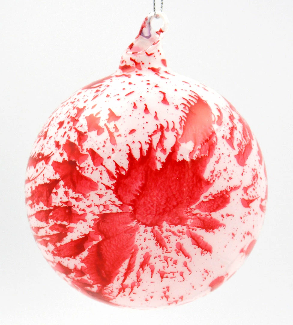 Winward New! Jim Marvin Peppermint Bark Glass Ball Ornaments 3 Winward New! Jim Marvin Peppermint Bark Glass Ball Ornaments