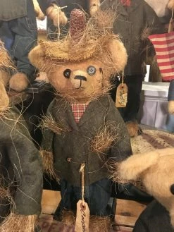 TheHolidayBarn.com Thanksgiving Jimmy Scarecrow Bear, Handmade