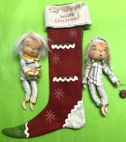 Joe Spencer Dilly & Dally Christmas Stocking With Dolls