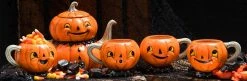 TheHolidayBarn.com Jack-O-Lantern Cups, Johanna Parker New!