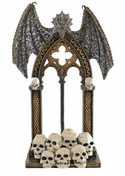 Katherine's Collection New! Medieval Skull & Dragon Candle Holder