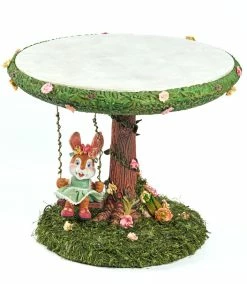 Katherine's Collection Swing Into Spring Cake Plate With Bunny New!