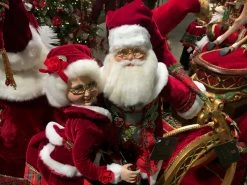 TheHolidayBarn.com Christmas Wishes Mr. & Mrs. Claus With Sleigh