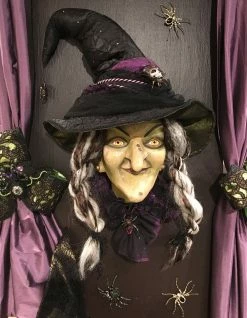 Katherine's Collection Hanging Witch Head New!