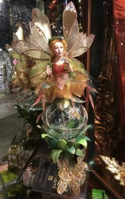 New! Katherine's Collection Fairy On Glass Orb