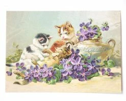 Ernst Freihoff Kitty Cat Playtime Postcard Easter