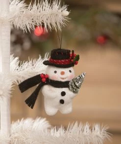 Bethany Lowe Raggedy Pants Little Snowman Ornament