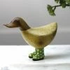 Dcuk New! Wooden Duck With Green Welly Boots, Small
