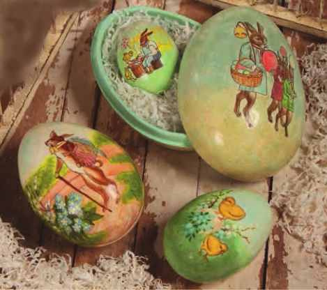 Bethany Lowe Paper Mache Easter Nesting Eggs 3 Bethany Lowe Paper Mache Easter Nesting Eggs