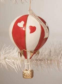 Bethany Lowe Love Is In The Air Hot Air Balloon Ornament