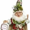 Mark Roberts Mistletoe Mischief Elf With Free Kisses Sign - 12" 2 Mark Roberts Mistletoe Mischief Elf With Free Kisses Sign - 12"