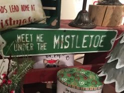 Audrey's Meet Me Under The Mistletoe Street Sign