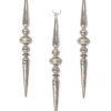 Bethany Lowe Large Mercury Glass Icicle Finial Ornaments - 13.5" 2 Bethany Lowe Large Mercury Glass Icicle Finial Ornaments - 13.5"