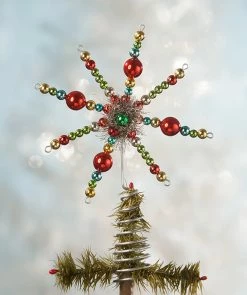 Bethany Lowe Merry & Bright Starburst Tree Topper New!