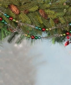 TheHolidayBarn.com Merry & Bright Tinsel & Bead Garland