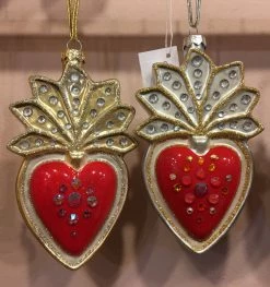 Cody Foster New! Milagro Heart Ornaments
