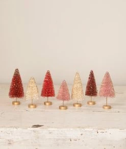 Bethany Lowe Mini Valentine Bottle Brush Trees New!