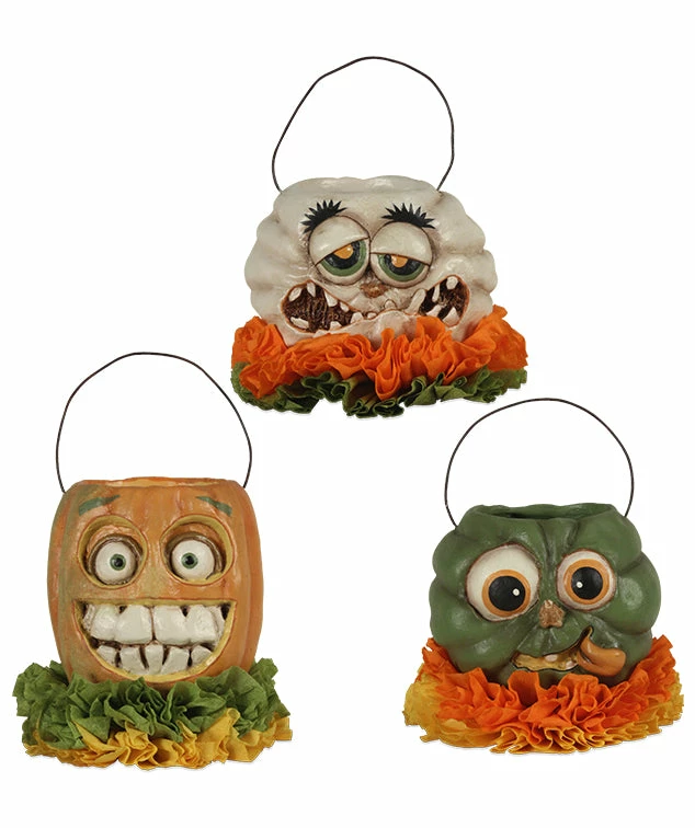 Bethany Lowe Monster Mash Buckets, Mini New! 3 Bethany Lowe Monster Mash Buckets, Mini New!