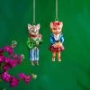 Glitterville New! Nathalie Lete Fancy Cat Ornaments