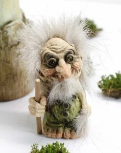 TheHolidayBarn.com New! Old Troll With Walking Stick
