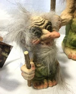 TheHolidayBarn.com New! Old Troll With Walking Stick