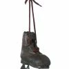 Sullivans Antique Brown Leather Ice Skate Ornament Christmas