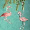 The Holiday Barn Recycled Paper Flamingo Ornaments Cody Foster