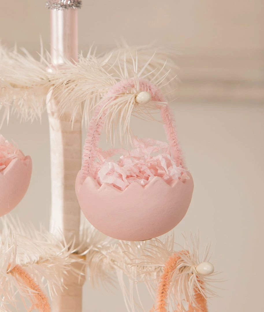 Bethany Lowe Pink Cracked Egg Ornament New! 3 Bethany Lowe Pink Cracked Egg Ornament New!