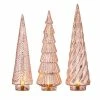 Raz Pink Mercury Glass Trees With Lights