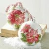 Raz New! Pink Poinsettia Ball Ornaments