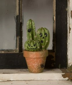 Bethany Lowe Potted Cacti O'Lantern