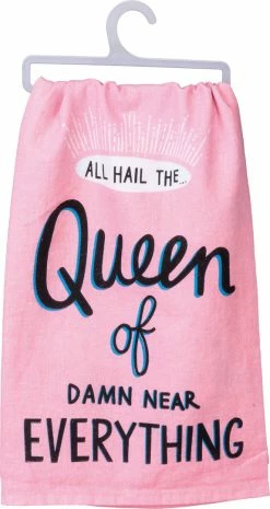 TheHolidayBarn.com Queen Of Damn Near Everything Kitchen Towel