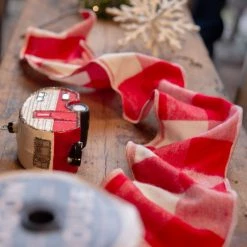 Ragon House New! Red & White Check Wired Ribbon