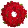 Raz Red Poinsettia Wreath New!