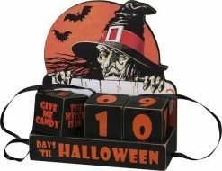 Primitives By Kathy New! Wicked Witch Halloween Countdown Blocks