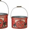 Primitives By Kathy Retro Happy Halloween Bucket Set New!