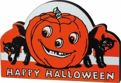Primitives By Kathy New! Retro Happy Halloween Chunky Sitter